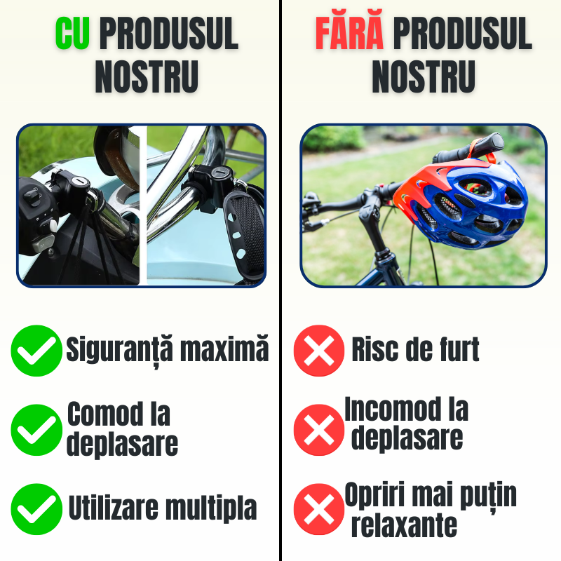 Lacat pentru casca trotineta bicicleta moto