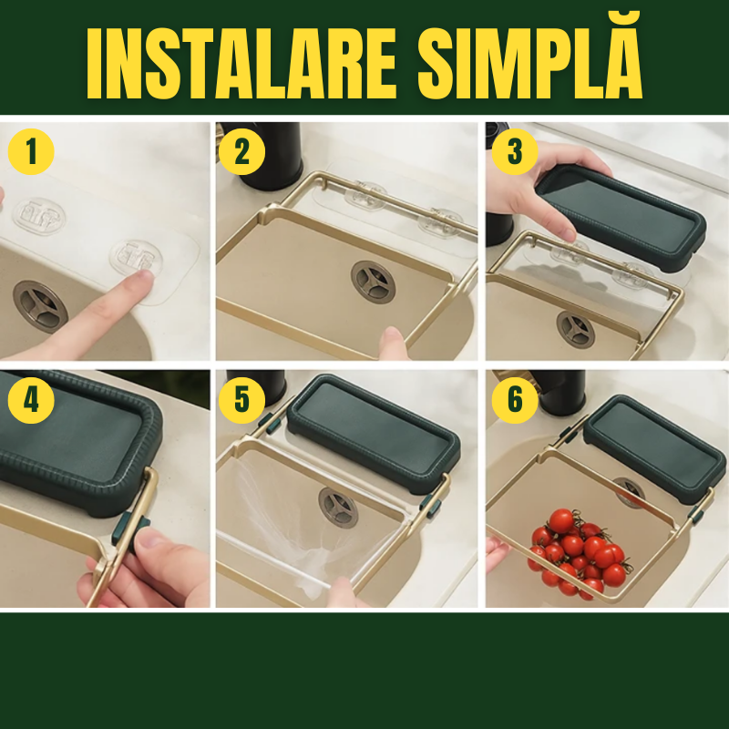 Filtru pentru chiuveta cu suport pliabil